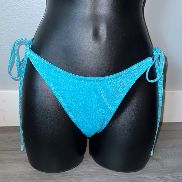 Baby blue string bathing suit bottom - Picture 2 of 7